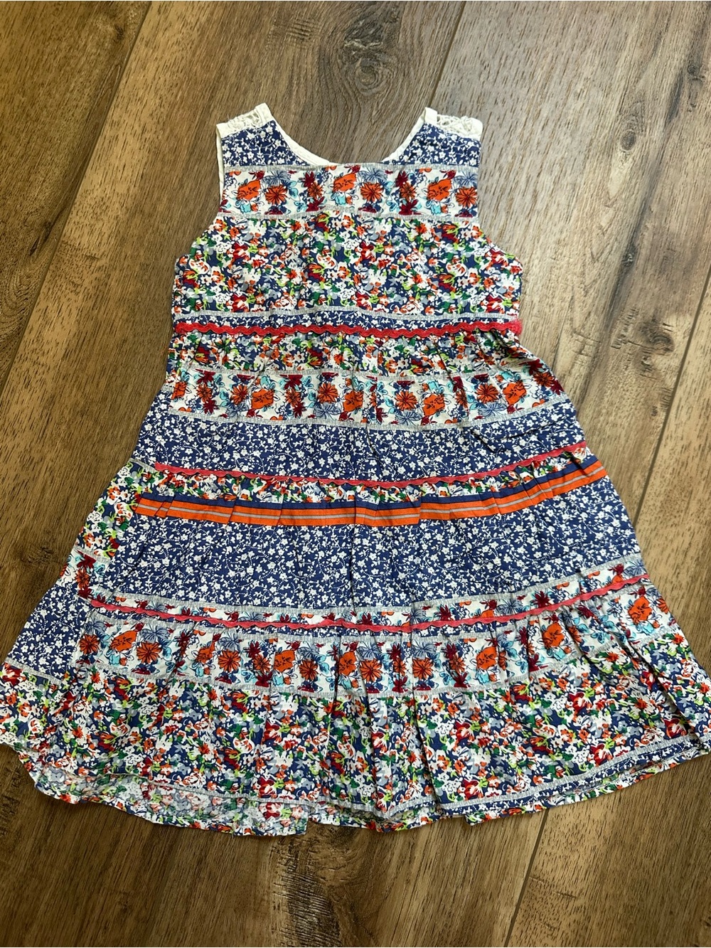 Blueberi Boulevard‎ Girl's Dress, Floral, Lace, Coquette, Cottagecore, Quilt, 3T